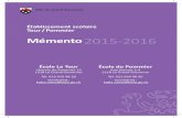 Établissement scolaire Tour / Pommier Mémento2015-2016icp.ge.ch/ep/etidep/IMG/pdf/memento_2015-2016-hd2.pdf · de l’anglais Mme Nabila Schwab Oblak M.Christian Briol Mme Chloé