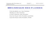 MÉCANIQUE DES FLUIDESMÉCANIQUE DES FLUIDESperso.crans.org/mbertin/Cours_Mecanique_des_fluides.pdf · MÉCANIQUE DES FLUIDESMÉCANIQUE DES FLUIDES Généralités sur les fluides
