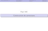 Part VIII Construction de correcteurs - LAAS-CNRShomepages.laas.fr/fgouaisb/donnees/M1ICM/slidesM1ICMp8.pdf · Gain statique , erreur de position nulle en BF, Diagramme de phase d´ecal´ede
