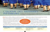 L’ŒdÈme des memBres - oiiq.org · PDF filePersPective infirmière 25Juillet > août 2011 urant les chaleurs estivales, de nombreuses personnes souffrent d’œdème des membres