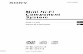 Mini Hi-Fi Component System - sony.fr · PDF fileHCD-WZ8D DVD TUNER SERIAL NO. SERIAL NUMBER AREA X Code régional suite page suivante. masterpage:Left filename[H:\WZ8Dkaihan2\download\4247421222
