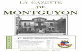 DE MONTGUYON · PDF filequi seront données François Bastère Ce nouveau numéro de « La Gazette » nous permet de porter un regard sur l‘immeuble de la Poste, bâtiment qui