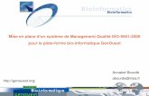 Mise en place d'un système de Management Qualité ISO…videos.rennes.inria.fr/genopole/bioInfo2007/bourd%e9/04_Annabel... · 2 Plan de la présentation 1. Brève présentation de
