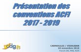 Présentation des conventions ACFI 2017 -2019cdgvar.pagesperso-orange.fr/prev_pptreunion_111816.pdf · Présentation des conventions ACFI 2017 -2019 CARNOULES / VIDAUBAN 18 novembre
