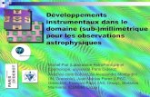 Développements instrumentaux dans le domaine (sub ... · PDF fileTélescope de 30 m de l’IRAM ... Satellite ~2026?