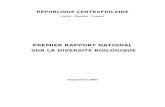 CBD Second National Report - Central African Republic ... · Web viewRÉPUBLIQUE CENTRAFRICAINE Unité - Dignité - Travail PREMIER RAPPORT NATIONAL SUR LA DIVERSITE BIOLOGIQUE Septembre