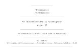 6 Sinfonie a cinque op. 2 - clanfaw.free.frclanfaw.free.fr/09021008.pdf · 8 Violotta Albinoni − Sonata III a 5 op. 2 Nr. 5 Sonata III a 5 Tomaso Albinoni Violotta op. 2 Nr. 5 Grave