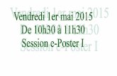 Session e-POSTER - · PDF fileSOFIANE Ismahene, REMADENA Soumia et SERIDI Ratiba . ... DJEGHADER Nour El -Houda, AÏSSAOUI Linda et BOUDJELIDA Hamid . P073 89 ) (, () et ) (() ) )