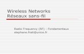 Wireless Networks Réseaux sans-filiutsa.unice.fr/~frati/wireless_LP/Wireless-ch02b-RFFundamentals... · 0.8 Mbps => -85 dBm Le récepteur de la carte a un seuil de sensibilité (valeur