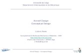 Aircraft Design Conceptual Design - ltas-cm3.ulg.ac.be · PDF fileUniversité de Liège Département d’Aérospatiale et de Mécanique Aircraft Design Conceptual Design Aircraft Design