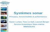 Xavier Lurton, Yves Le Gall, Laurent Berger Service ...wwz.ifremer.fr/technoflotte2015/content/download/87125/1079242/... · Géométrie sondage = mesure distance & angle (R, q) ...