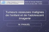Tumeurs osseuses malignes de l’enfant et de l’ · PDF fileSession de Mars 2008 - PARIS. 2 ... oo Médecine nucléaire o Anatomo-pathologie ... 10 sec 60 sec 120 sec Signal Injection