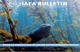 IAEA BULLETIN et laminaires La photographie d’un phoque de Californie (Phoca vitulina) en page de couverture, prise par Kyle McBurnie dans une forêt de laminaires à Cortes bank,