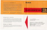 f Kodak - glangl1.free.frglangl1.free.fr/PDF/Retinette_Ib.pdf · 16 Photographies au flash Pour ce genre de prises de vues on peut employer tous les flashes du commerce. Si vous possédez