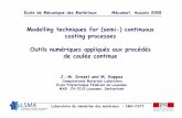 Modelling techniques for (semi-) continuous casting ... techniques for (semi-) continuous casting processes Outilsnumriquesappliqus aux procds de coulecontinue J.-M. Drezetand M. Rappaz