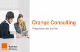 Orange Consulting - orange- · PDF file200 consultants en France 30 M d’euros de chiffre d’affaires 250 clients 2000 experts & chercheurs Combiner expertises, pragmatisme et engagement