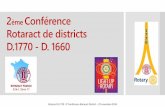 2ème Conférence Rotaract de districts D.1770 - D. 16602e+Conf+Rotaract+D+1770.pdf · Orientation Rotaract France Continuer les partenariats (CRJ, Codifam, …) Soutenir Renforcer