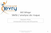 M2 Miage SMSI / analyse de risque - damien.ploix.free.frdamien.ploix.free.fr/SSI/M2 SSI 02 SMSI.pdf · Mesure et analyse du risque Positionnement du SMSI Sé uité des Systèmes d’Infomation