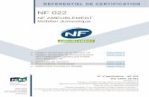 NF AMEUBLEMENT Mobilier Domestique NF 022 - fcba.fr · NF022 N° de révision : 8 DQ CERT 17-312 Approuvé par le représentant légal d’AFNOR Certification le 03/10/2017 Prescriptions
