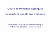 Cours de Physique appliquée La machine synchrone …fabrice.sincere.pagesperso-orange.fr/cm_electrotechnique/...3 1- Constitution 1-1- Rotor Au rotor, nous avons l'inducteur (ou excitation).