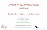 Chap. 2 : Diodes – Applications · CIRCUITS ÉLECTRONIQUES ELE2302 Chap. 2 : Diodes – Applications Abdelhakim Khouas Tél. : 340-4711 poste 5116 Local : M-5416 Courriel : akhouas@polymtl.ca