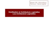 Modilisation et Architecture Logicielles -Les Architecture ... de cette partie ... Construction de hiérarchies de concepts ... Construction de composés par assemblage de composants,