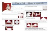 Carte de Noël Le sapin en origami (1) - anyssa.org · Carte de Noël — Le sapin en origami (1) Prends le plus grand arré et plie-le pointe à pointe. Matériel : La feuille de