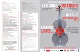 David Cohen, Julian Harp, Les Sons Intensifs · Dame à la Rose. sur réservati on ... “Les cycles de la vie - le temps qui passe”. ... La Folia voor twee violen en cello Concert