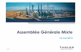 Assemblée Générale Mixte - Homepage | Thales Group · Premier vol de l'Airbus A350 Accord Meghas ... Introduction d'un indicateur de responsabilité sociale ... Comité d’audit
