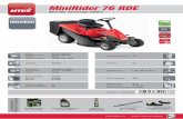 MiniRider 76 Rde Juillet 2014 - Données et visuels non contractuels Minirider 76 RDE Minirider ramassage intégré DESIGN COMPACT Plateforme dégagée pour une accessibilité facile