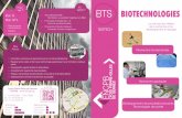 Pour Et BTS BIOTECHNOLOGIES - pirandello.org · BIOTECHNOLOGIES La voie vers les métiers de la recherche et du développement en biologie ENCPB LYCÉE PIERRE-GILLES DE GENNES BTS