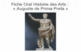 Fiche Oral Histoire des Arts : « Auguste de Prima Porta » · La posture globale Se tient droit Fier Sûr de lui - Pieds nus, comme dans la statuaire grecque (référence!) - Pied