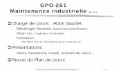 GPO-261 Maintenance industrielle (3 cr.)  MAINTENANCE INDUSTRIELLE 1-1 GPO-261 ... LES OUTILS DE LA MAINTENANCE ... Rapports de gestion et d'analyse