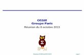 OSSIR Groupe Paris · Réunion OSSIR du 08/10/2013 page 5 Avis Microsoft •MS13-071 Faille dans le support des thèmes (x1) [1] –Affecte: Windows XP, 2003, Vista, 2008