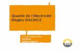 Qualité de l’électricité Règles DACHCZ - Présentation€¦ · Simulations DACHCZ : NePlan et DigSilent 12 instruments de mesure mobiles : PQ-BOX 100 et 200 de A-Eberle ...