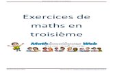 Exercices de maths en troisième - mathematiques-web.fr de maths en troisième ... des ´el`eves ´etudient l’espagnol et 8 ´el`eves ´etudient l’italien. Calculer le nombre d’´el`eves