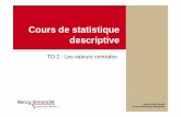 cours De Statistique Descriptive - Laeti.perrierbrusle.free.frlaeti.perrierbrusle.free.fr/stat_td2_cours.pdf · ZONE SSO. 23. 24 Conclusion : propriété de la moyenne