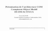 Présentation de l’architecture COM Compinent Object …deptinfo.cnam.fr/.../ISA/ISCS/Laloum/COMDCOM-CNAM.pdf · à un composant de se "déplacer" et de s'exécuter sur une autre