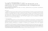 Analyse contrastive entre le français et le japonais, la ...cblle.tufs.ac.jp/assets/files/publications/working_papers_07/... · Blanche-Benveniste (1984), la nature des pronoms permet