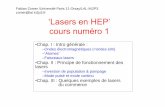 Chap. I : Intro générale : Chap. II : Principe de ... · Bibliographie Siegman, Lasers(Universityscience books, en anglais) 1200 pages [la bible!] B. Cagnacet J.P. Faroux, Lasers(CNRS