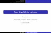 tests D'égalité Des Variances - Jebrane.perso.math.cnrs.frjebrane.perso.math.cnrs.fr/m1psy/Tests_ egalite_ variances.pdf · 1 est ˙2 1 >˙ 2 2, alors la statistique du test F est