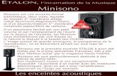ETALON Minisono - etalonacoustics.fr Minisono.pdf · élue ‘Meilleur achat’ par le magasine Haute Fidélité. Minisono est tout particulièrement destinée à des ... également