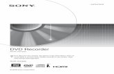 RDR-GX380 - pdf.crse.compdf.crse.com/manuals/3876078211.pdf · DVD Recorder Mode d’emploi 3-876-078-21© 2008 Sony Corporation RDR-GX380 Pour découvrir des conseils, des astuces