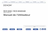 AMPLI-TUNER CDmanuals.denon.com/RCDM40/EU/FR/download.php?filename=...Nous vous remercions d’avoir acquis cet appareil Denon. Pour un fonctionnement optimal, veuillez lire attentivement