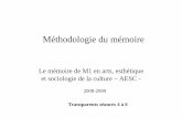 Le mémoire de M1 en arts, esthétique et sociologie de la ...fgimello.free.fr/.../cours_mise_page_biblio_notes4_6.pdf · • Notes en bas de page: méthode classique >>surtout utilisée