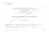 manuel Qualité Du Laboratoire - Chru-strasbourg.fr · Structure juridique Dénomination : ... L’organisation hiérarchique est décrite dans le document PBIO-M1-ENRG-013 Organigramme
