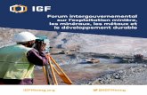 Forum intergouvernemental sur l’exploitation minière, les ... · PDF fileLe forum intergouvernemental sur l’exploitation minière, les minéraux, les métaux et le développement