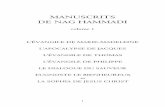 MANUSCRITS DE NAG HAMMADI - Bruges-la-Morte · manuscrits de nag hammadi volume 1 l'Évangile de marie-madeleine l'apocalypse de jacques l'Évangile de thomas l'Évangile de philippe