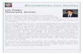 BIOGRAPHIES DES INVITES - SOFCPRE - 62eme … DES INVITES Dr Foad Nahai, MD FACS FRCS (Hon) FRCST (Hon) Dr. Foad Nahai is editor in chief of Aesthetic Surgery Journal, Maurice J Jurkiewicz