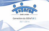 Correction du CCB d’UE 1 - tutoweb.net · C. Faux : Hybridation sp3d D. Vrai. E. Vrai. © Tutorat Santé Lorraine 2016/2017 Q10 : B et E sont vrais. A propos de la thermodynamique
